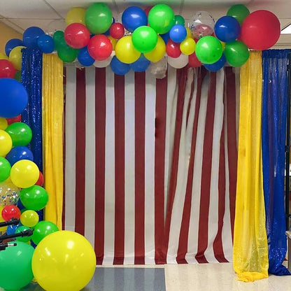 Red Blue Yellow Green Balloon Set, 12 Inch Carnival Circus Party Balloon Red - Image 5