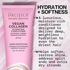 Pacifica Vegan Collagen Hydrating Shampoo & Conditioner Set – Moisturizing Hair Care for Dry Brittle Hair, Biotin & Avocado Oil for Strength & Shine, Thickening Clean Vegan Dermatologist Tested, 12 oz