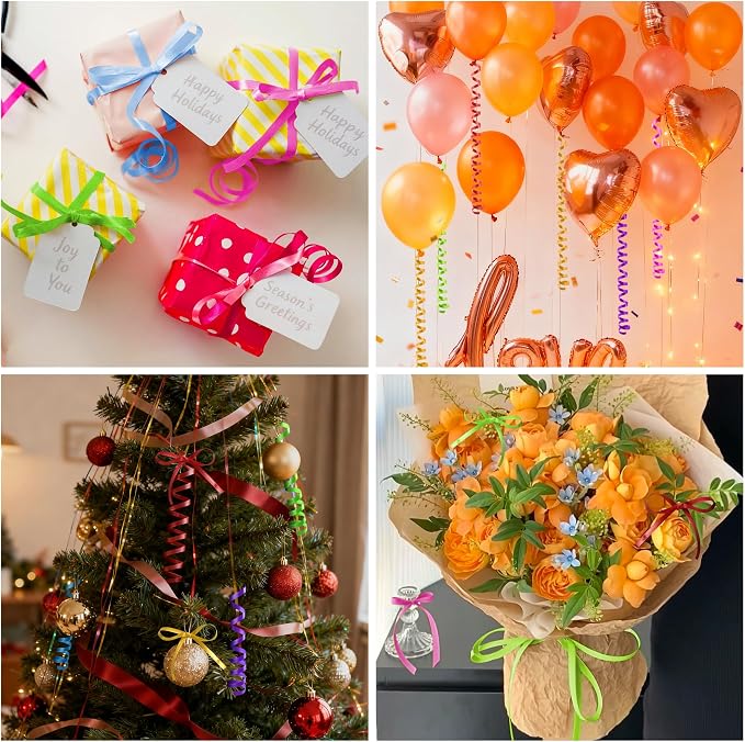 Curling Ribbon for Gift Wrapping: A 10-Color 30Roll Balloon Ribbon | Birthday - Image 5