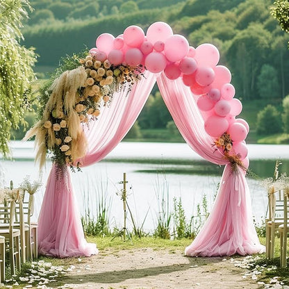 Wedding Arch Draping Fabric Backdrop Drapes 2 Panels, Blush Pink | 28.7"x20FT - Image 3