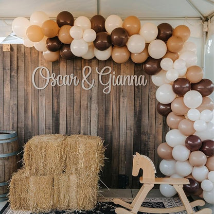 Brown Balloons, 12 Inch Neutral Balloons, Retro Coffee Brown Apricot Sand White - Image 5