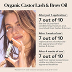 Sky Organics - Organic Lash & Brow & Applicator - Eyelash Serum - Castor Oil Organic - Moringa, Amla, Vitamin E - Lashes, Eyebrows - Hair Oil - Self Care, Beauty - Gifts for Women - .4 fl oz, 12mL