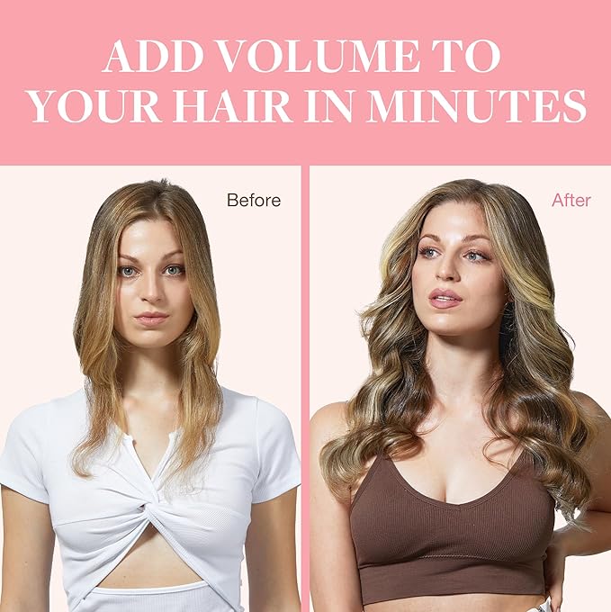 GOO GOO Clip in Hair Extensions Real Human Hair, Remy Human Hair Extensions Clip ins for Women, Natural Human Hair, 16inch 120g 7Pcs, 2/6/18 Balayage Brown to Dirty Blonde