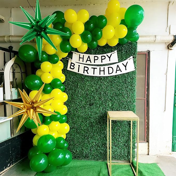 Yellow And Green Balloons, 12inch Green Yellow White Balloons, Confetti Balloon - Image 5