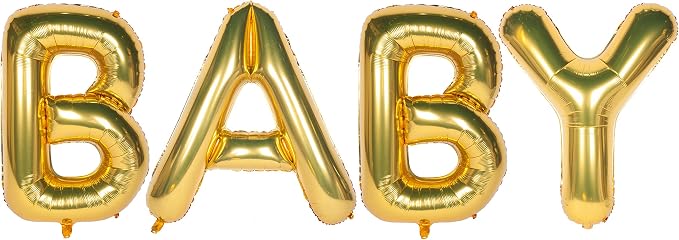 Letter Balloons 40 Inch Giant Jumbo Helium Foil Mylar Gold BABY | by Exquisitehighqualitypartydecorationstomeetyoureveryneed%EF%BC%81