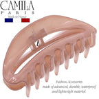 Camila Paris CP3123 French Hair Clip for Women, Nude, Girls Hair Claw Clip Jaw Fashion Durable and Styling Hair Accessories for Women, Luxury Ladies Strong Hold No Slip Grip Clamp, Made in France