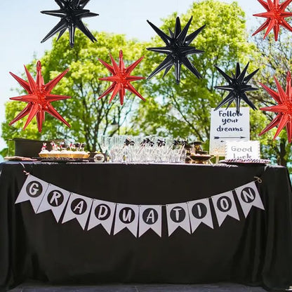 TONIFUL 8 Pcs Star Balloons Black and Red Foil Explosion Party Decorations | 2 - Image 6