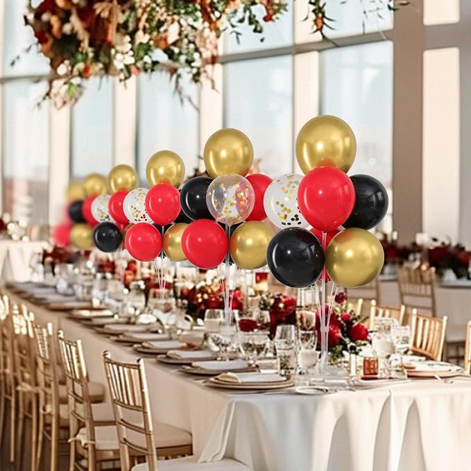 Red Black and Gold Balloons Stand - Image 7