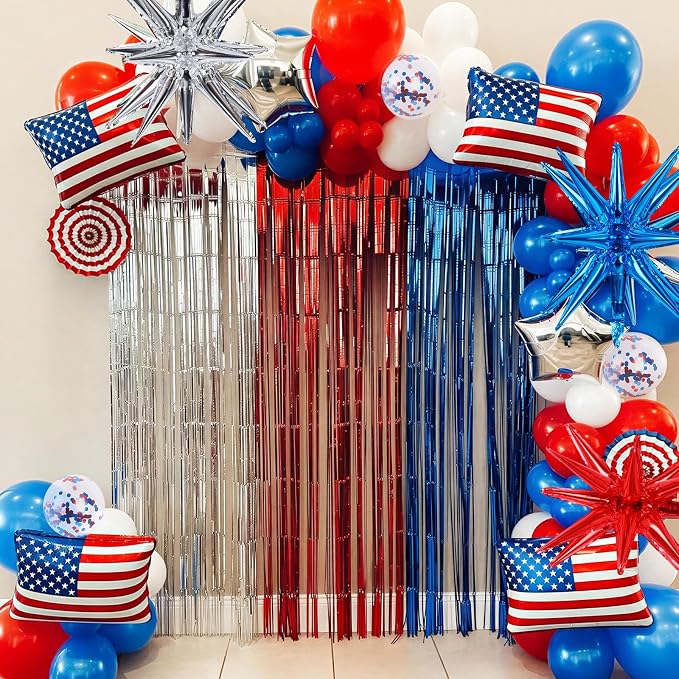 RUBFAC Red White and Blue Balloon Arch Kit, 4th of July Balloons Patriotic - Image 7