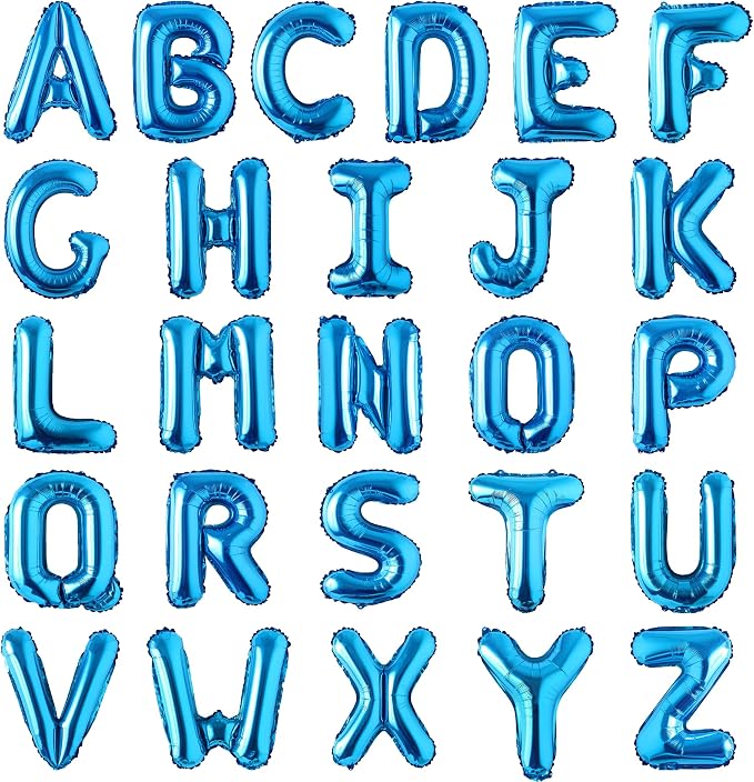 Letter Balloons 16 Inch Mylar Foil Alphabet Letter A-Z Balloons Set by LIOZEOKUN