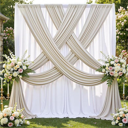 50ft×12ft Beige Backdrop Curtain - Image 7