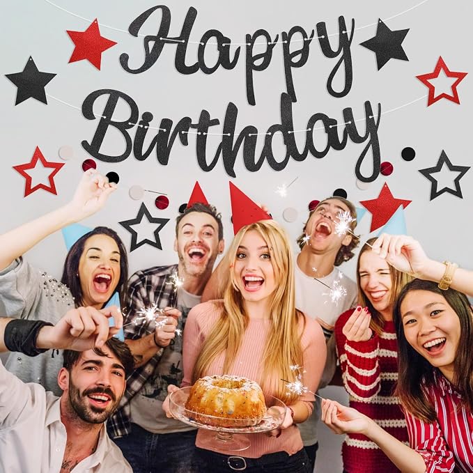 Pre-Strung Happy Birthday Banner, NO DIY Party Decor | Birthday Party Supplies - Image 5