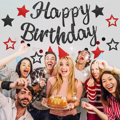 Pre-Strung Happy Birthday Banner, NO DIY Party Decor | Birthday Party Supplies - Image 5