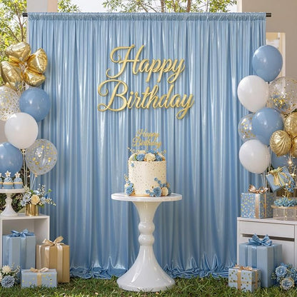 20ftx10ft Dusty Blue Sequin Backdrop Curtain - Image 6