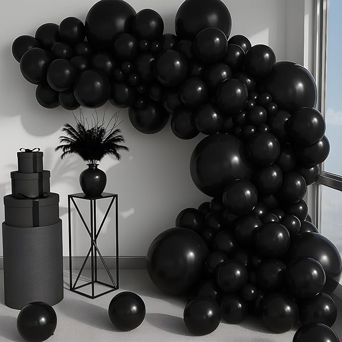 Vellax 146-Pc Black Balloon Garland Arch Kit, Baby Shower, DIY | 146-pc black by Vellax