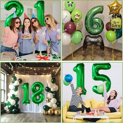 Green Number Balloons, 40 Inch Dark Green Balloon 2.2 Helium Balloon 2nd - Image 5