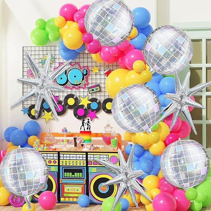 Disco Ball Balloons for 70s 80s Disco Party Decorations, 22 Inch Large 4D - Image 7