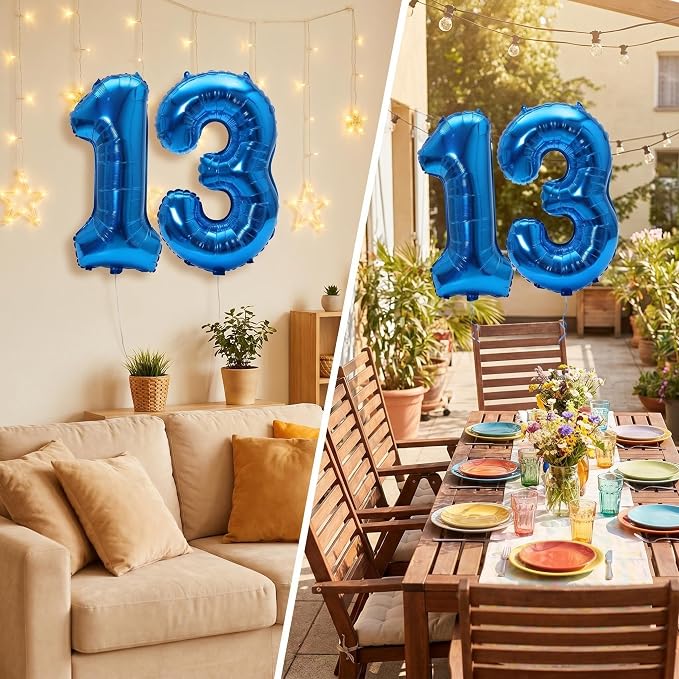 Number 13 Balloon Foil Mylar Balloons - Image 3