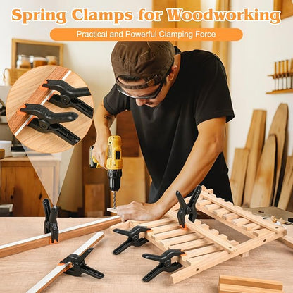 10 PCS Spring Clamps, LongYeah 4.5 Inch Plastic Spring Clips Heavy duty - Image 4