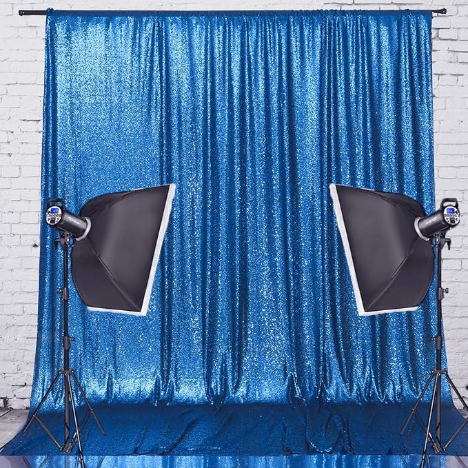 Eternal Beauty Turquoise 3mm Sequin Backdrop 4x7 Ft - Image 8