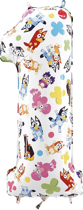 Toyland® 26 Inch Bluey & Bingo Number Foil Balloon by Toyland