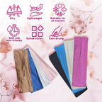 8PCS Workout Headbands for Women Non Slip, Elastic Thick Head Bands, Stretchy Soft Wide Headbands for Women Men for Running, Workouts, Yoga, Daily Use