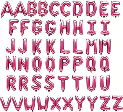 52 Pcs Hot Pink Letter Balloons, Custom 2 Set A-Z Set - Image 2