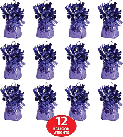Beistle Metallic Wrapped Balloon Weight – 12 Pack, Lavender Purple Balloon - Image 4