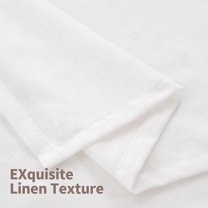 YoungsTex White Linen Curtains 84 Inch Length - Image 9