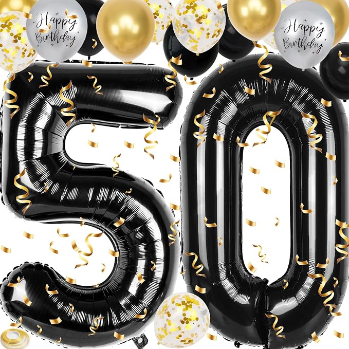 50th Birthday Decorations for Men Women, 40 inch 50 Balloon Numbers by Unknown