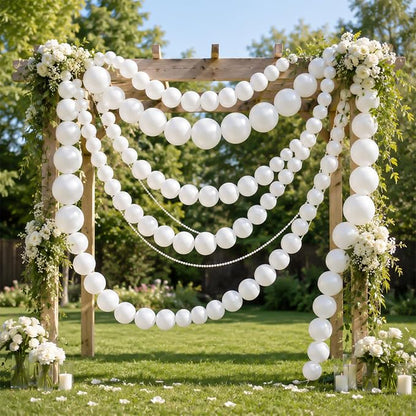 White Linking Balloons - Image 5