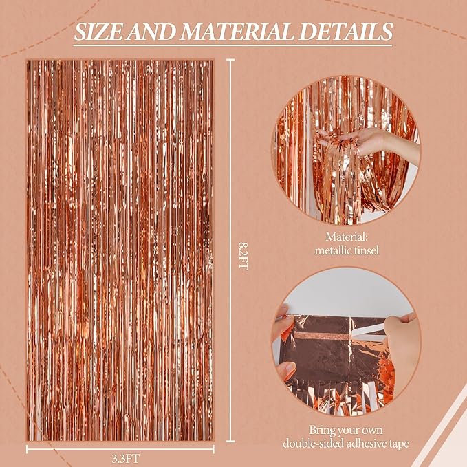 DECOCKRAT 3 Pack Foil Fringe Backdrop - Image 3