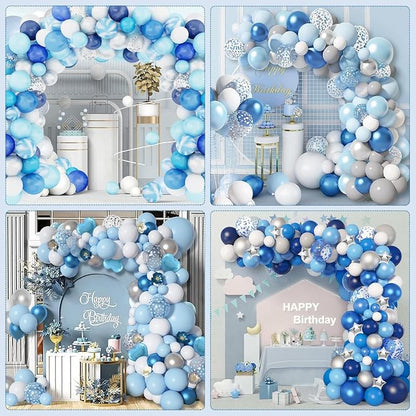 Amandir 153pcs Blue Balloon Garland Arch Kit Different Sizes | 18 12 10 5 inch - Image 6