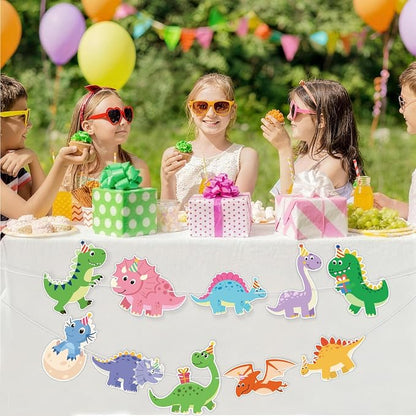 Dinosaur Party Banner Cute Dinosaur Birthday Banner Happy Birthday Banner - Image 7