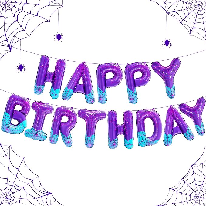 Spider Girl Birthday Decorations Happy Birthday Banner Balloons Letters Signs by Unknown