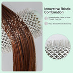 Eagle Fortress Round Brush for Blow Out, Thermal Ceramic Hair Brush for Blow Drying with Ionic Bristle for Professional Blowout Brushing - Green, 25mm