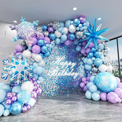 Frozen Balloon Arch Garland Kit by ADOINBY