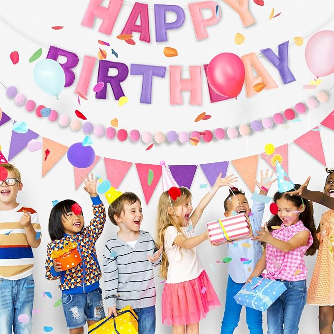 CANREVEL 3 PCS Pre-Strung 3D Happy Birthday Banner Decorations, Happy Birthday - Image 7