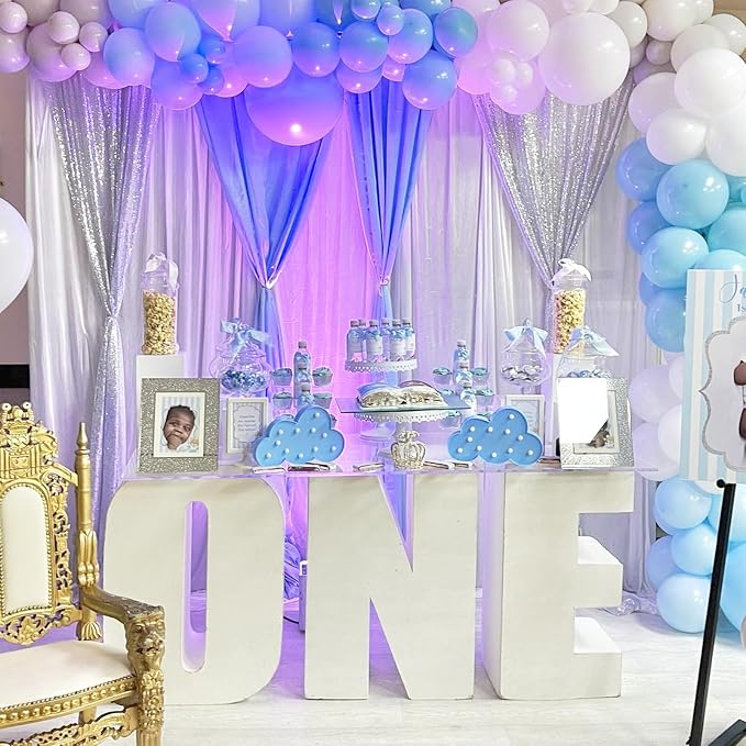 Sequin Backdrop Curtains 6ft x 8ft Silver Background Wedding Decoration | 2 - Image 2
