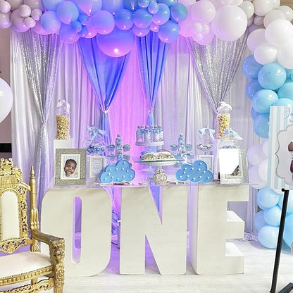 Sequin Backdrop Curtains 6ft x 8ft Silver Background Wedding Decoration | 2 - Image 2
