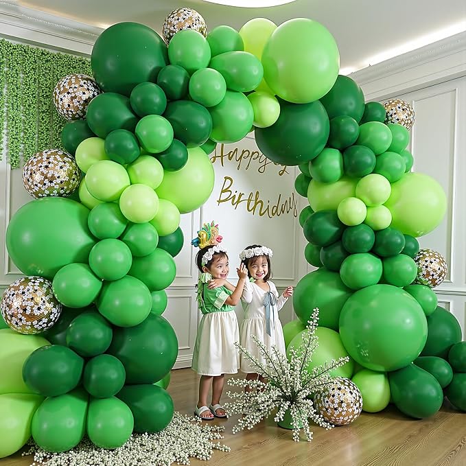 412pcs Green Balloon Garland Arch Kit, 18 12 10 5 inch Different Sizes Balloons - Image 7