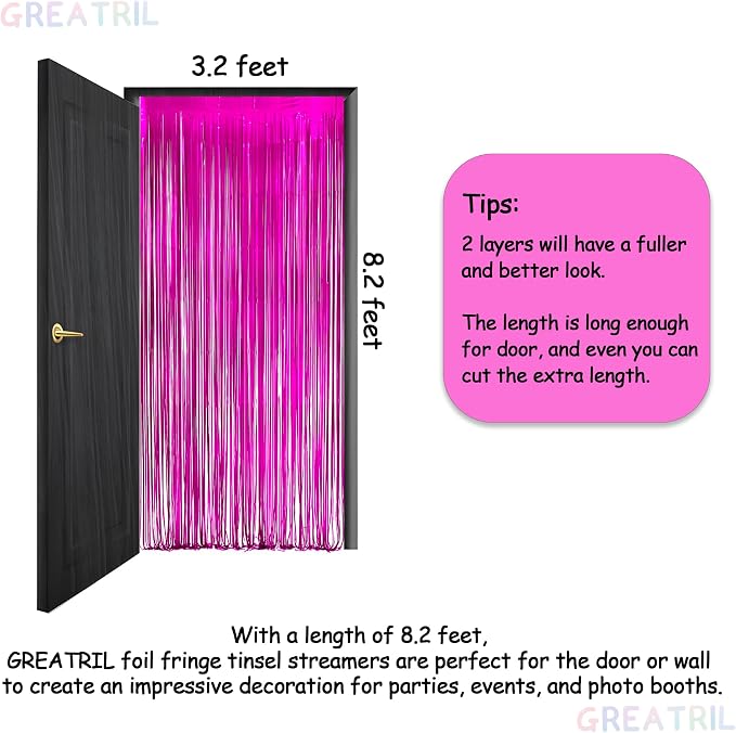 Hot Pink Party Streamers Backdrop - Image 5