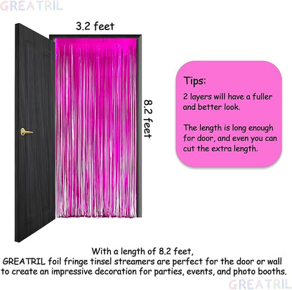 Hot Pink Party Streamers Backdrop - Image 5