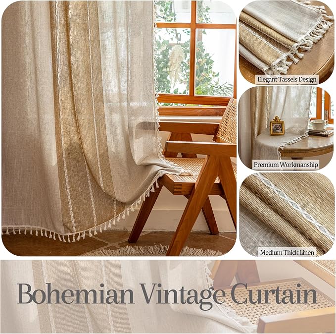 Sutuo Home Boho Curtains 90 inches - Image 2
