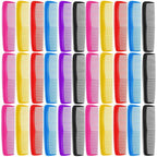 Hair Combs Bulk, 50pcs Individually Wrapped, Colorful Pocket Hair Comb Set Fine Tooth Dressing for Women/Men, Travel, Hotel, Airbnb, Operation Christmas Child Shoeboxes, Homeless, Shelter, Charity