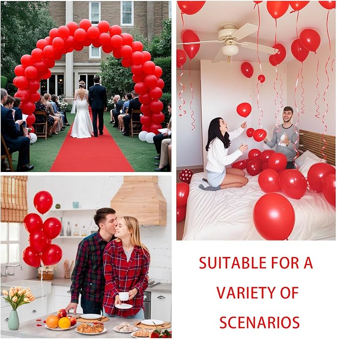Red Balloons Red Birthday Decorations 160 Pack 5 inch Round Latex Balloons - Image 3