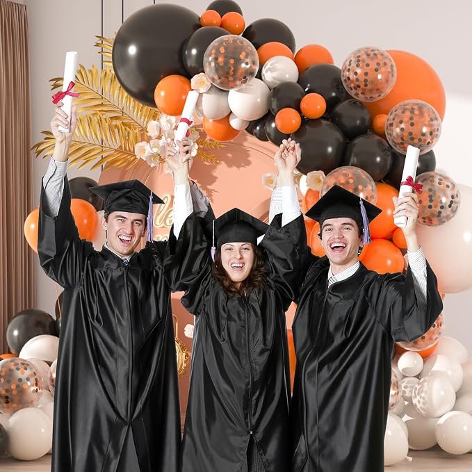 136pcs Black Orange White Balloon Garland Kit - Image 6
