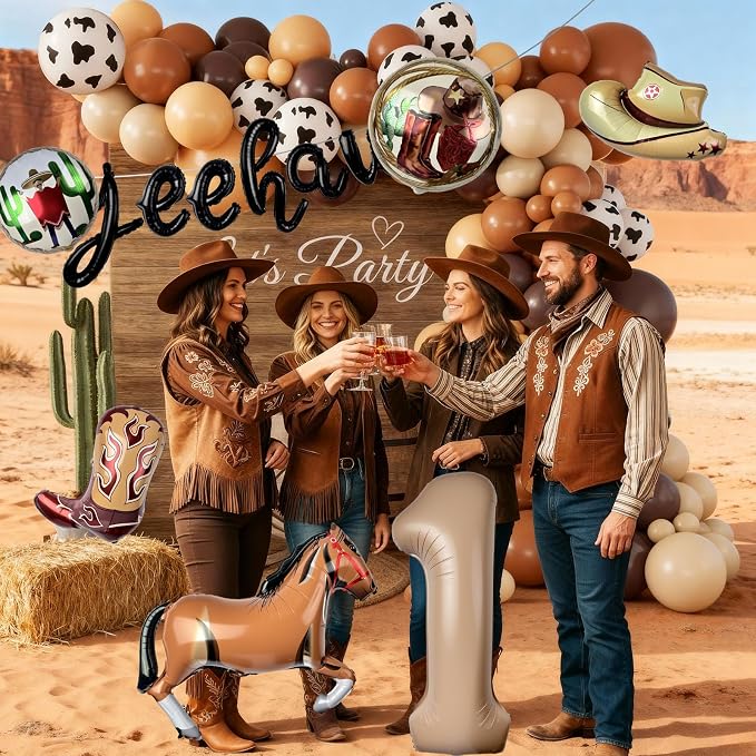 40 In Western Cowboy Balloons, My First Rodeo Birthday Decorations Boy | Wild - Image 5