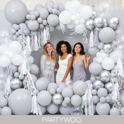 PartyWoo Gray Balloons 140pcs Matte Gray Latex Balloons Different Sizes | 18 12 - Image 5