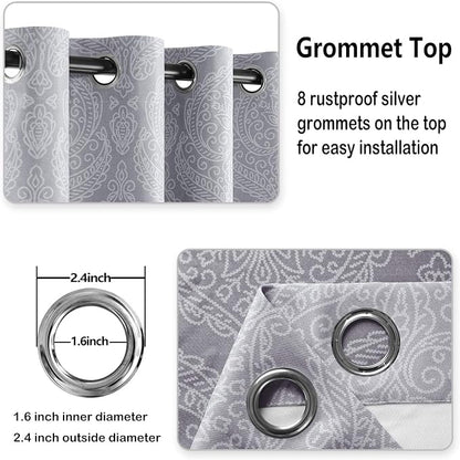DWCN Grey Ombre Blackout Curtains - Image 5